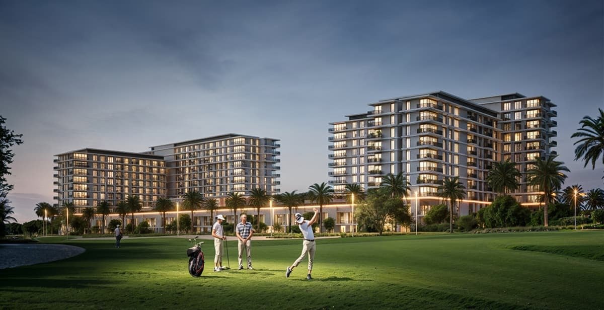 Golf Trails Emaar South exterior building golf course view